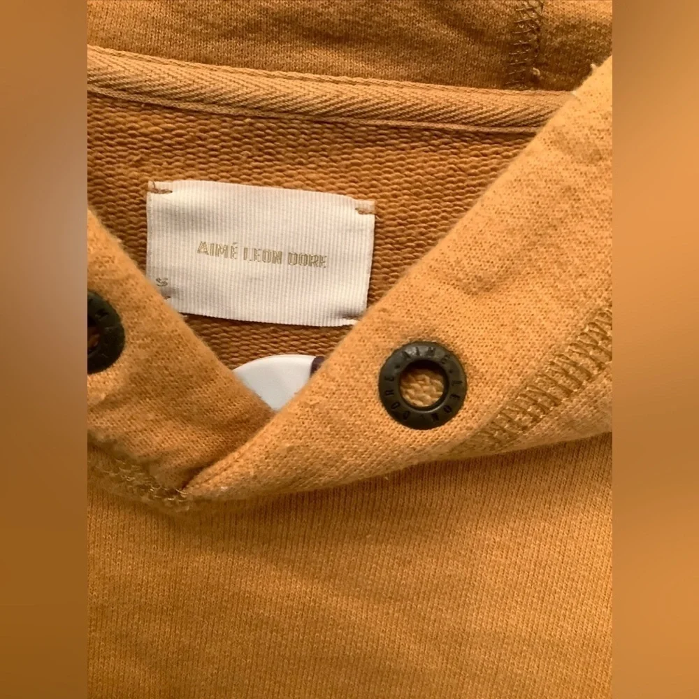 Aime Leon Dore Pullover Hoodie Sweatshirt Small + Sweatpants XS Mustard …​​​​
